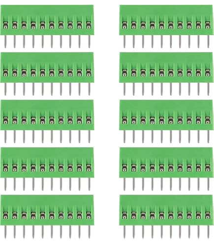 uxcell 10 Pcs LC1 AC300V 15A 5.08mm Pitch 2P PCB Mount Terminal